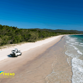 4WD rental driving at beach