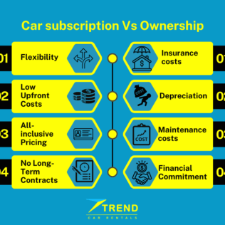 infographic car subscription vs. ownership