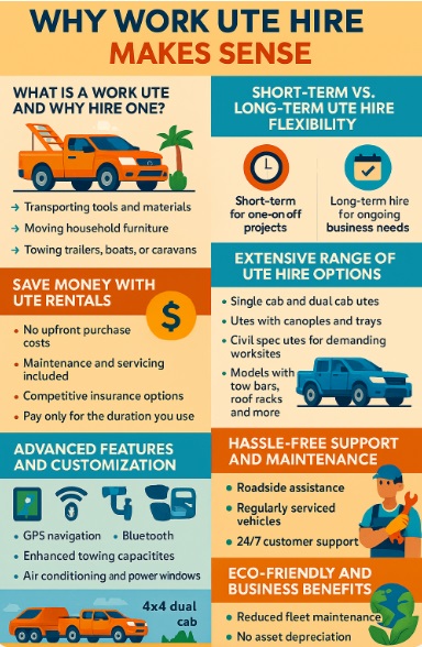 infographic Top Benefits of Work Ute Hire Services