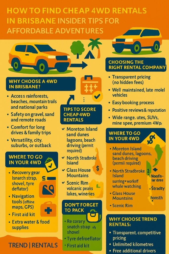 infographic How to Find Cheap 4WD Rentals in Brisbane