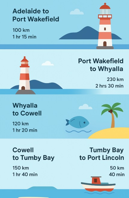 infographic port lincoln road trip