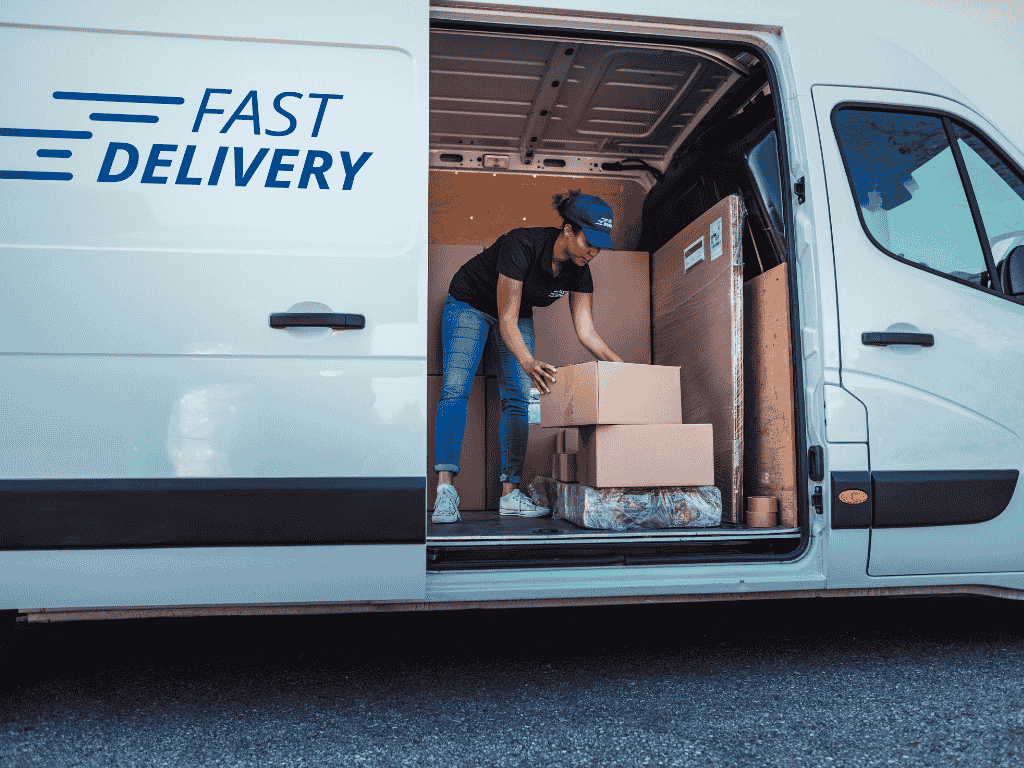 unloading a rental van