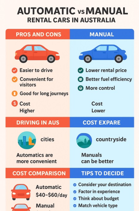 infographic Automatic vs Manual Rental Cars