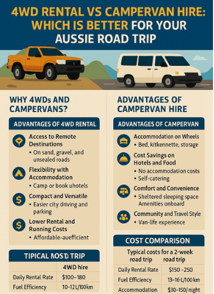 infographic 4WD Rental vs Campervan Hire: