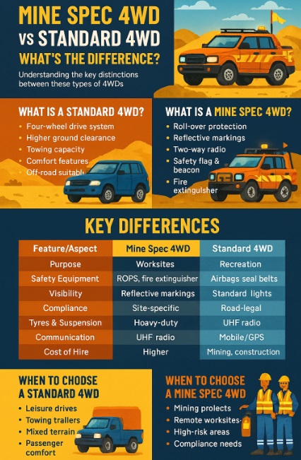 infographic mine spec 4WD vs standard 4WD whats the difference