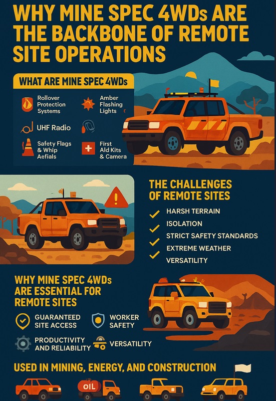 infographic why mine spec 4wds are the backbone of remore site operations