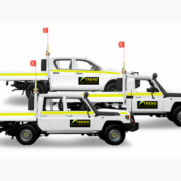 mine spec utes provided by trend rentals