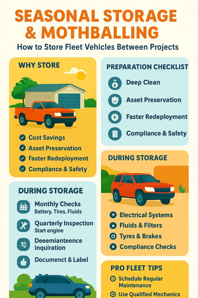 infographic Seasonal Storage & Mothballing: How to Store Fleet Vehicles Between Projects