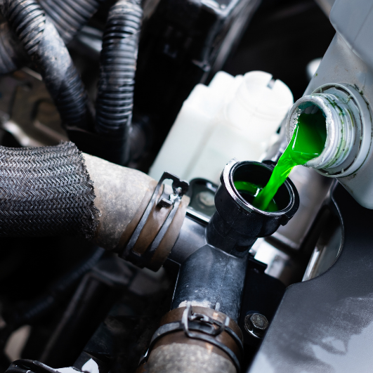 coolant check of car