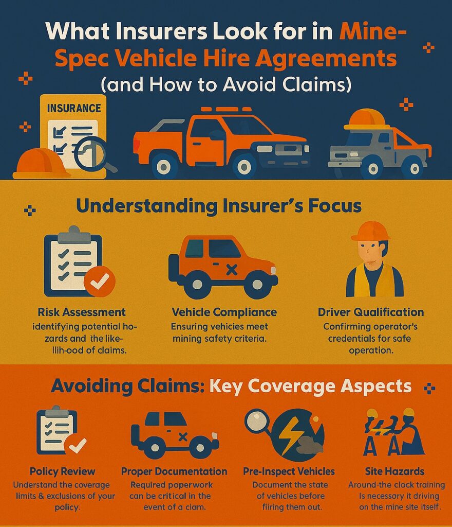 infogrpahic What Insurers Look For in Mine-Spec Vehicle Hire Agreements (and How to Avoid Claims)