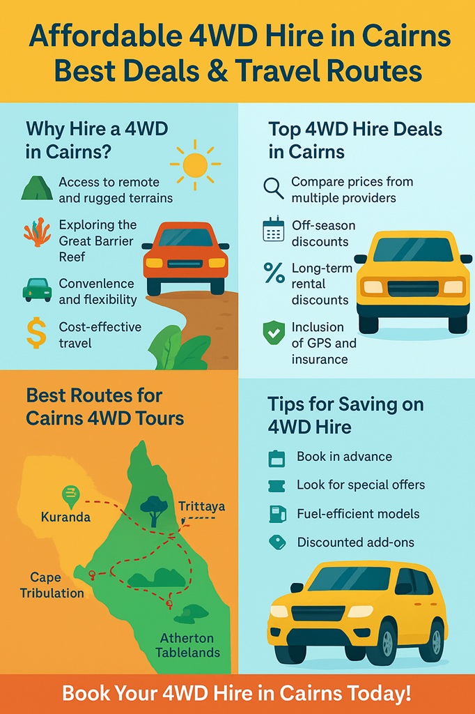 infographic Affordable 4WD Hire in Cairns: Best Deals & Travel Routes