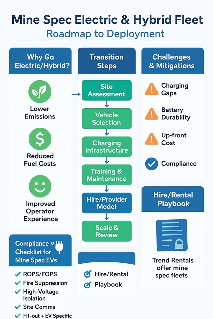 infographic mine spec electric & hybrid fleet roadmap to deployment