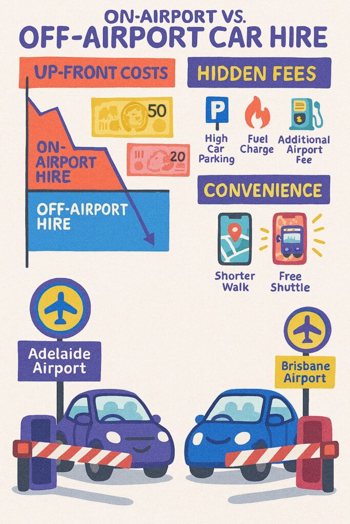 infographic Airport vs Off-Airport Car Hire in Adelaide & Brisbane: Which Rental Option Is Right for You
