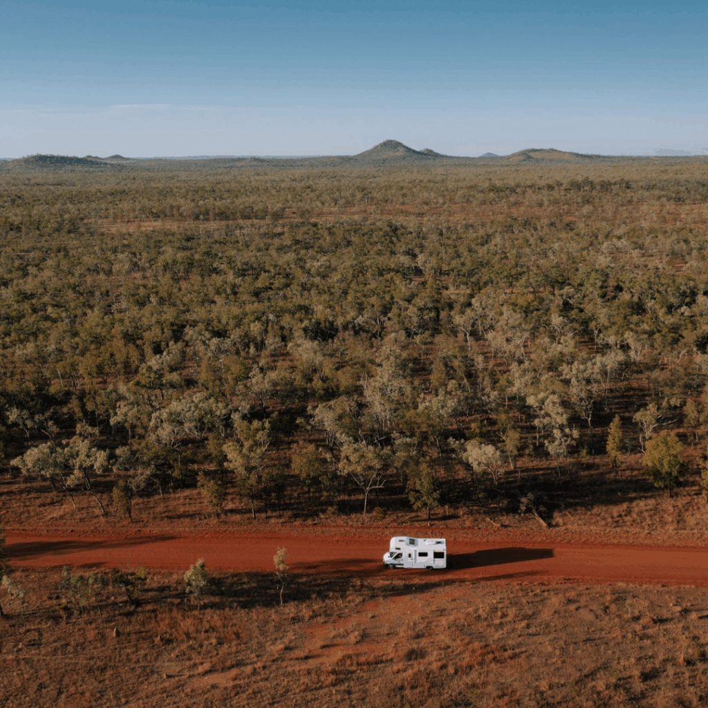 unsealed road in the middle of nowhere australia