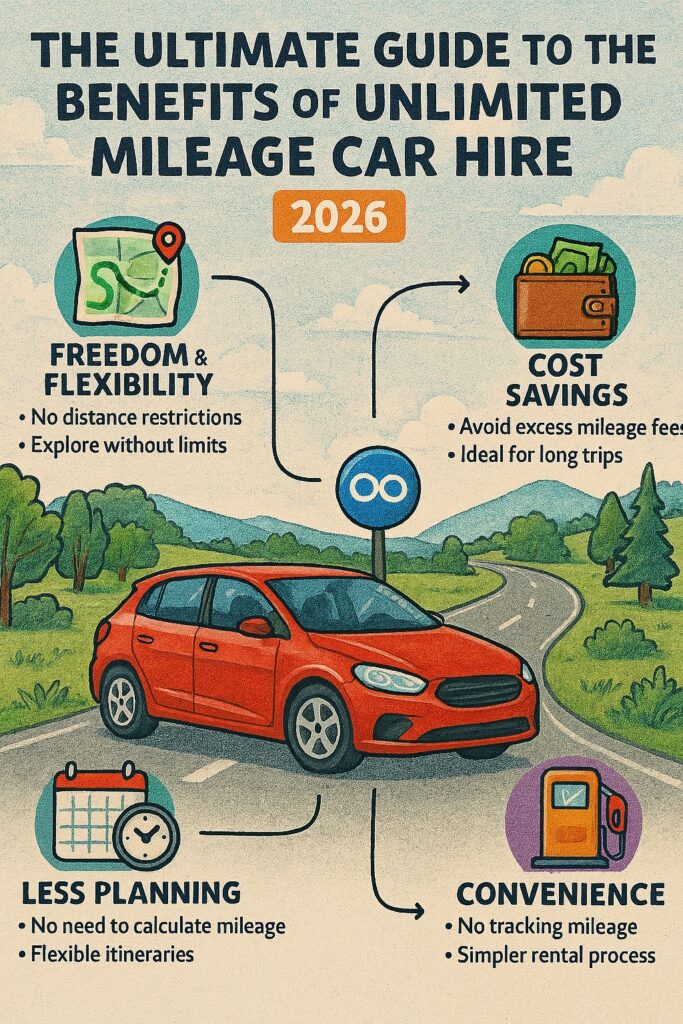 infographic The Ultimate Guide to the Benefits of Unlimited Mileage Car Hire (2026)