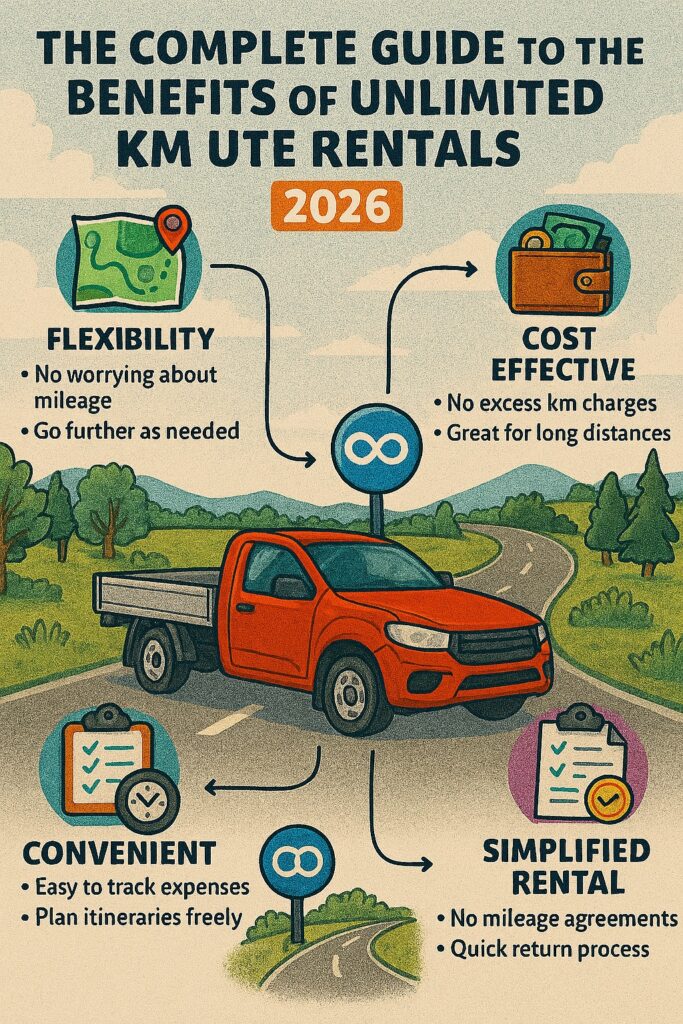infographic The Complete Guide to the Benefits of Unlimited KM Ute Rentals (2026)