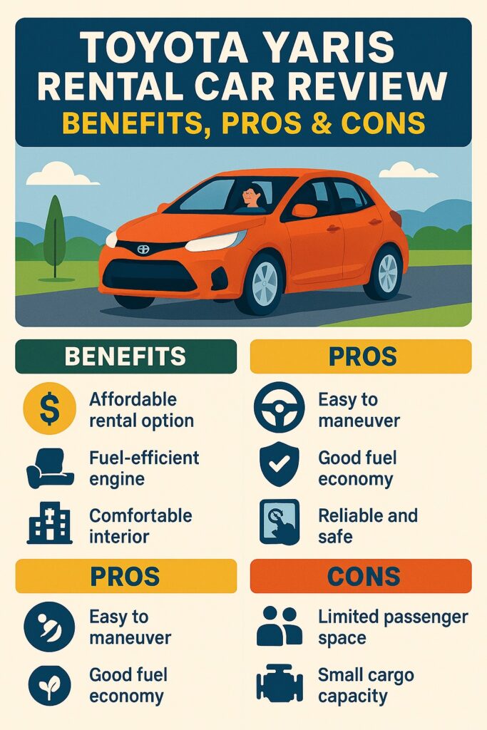 infographic toyota yaris rental car review