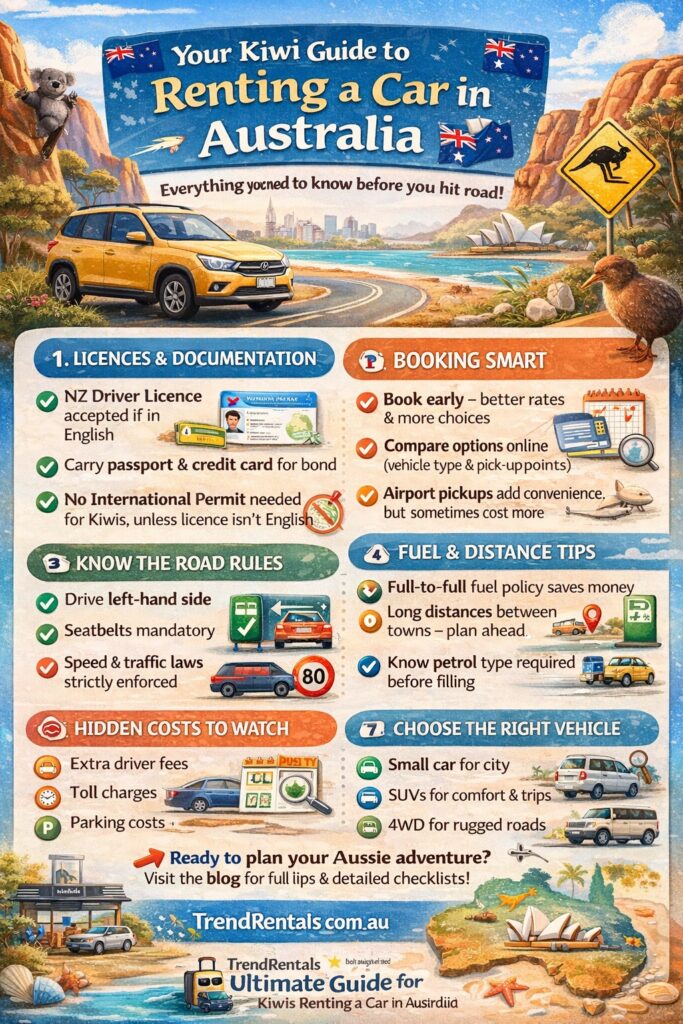 infographic Ultimate Guide for Kiwis Renting a Car in Australia